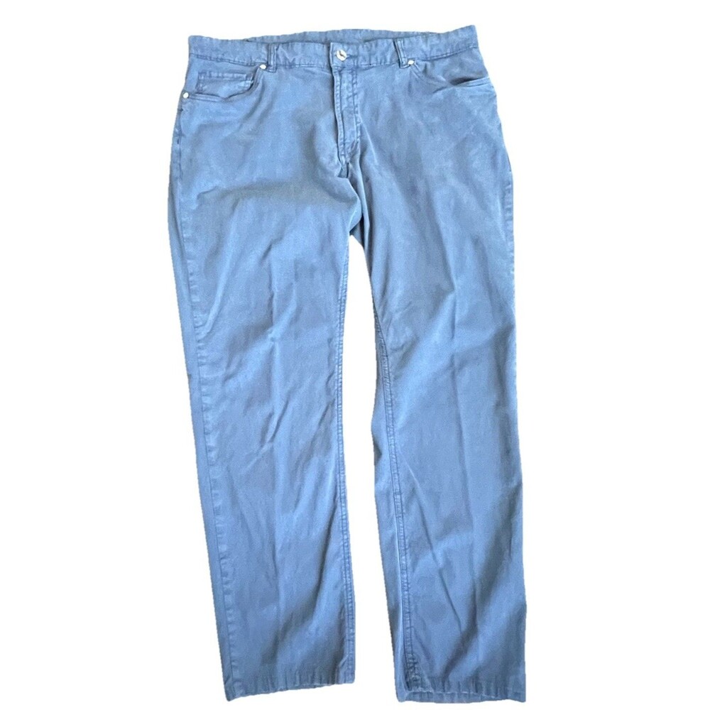 Peter Millar Pants Blue Golf Chino Casual Preppy Pants Mens 36x28